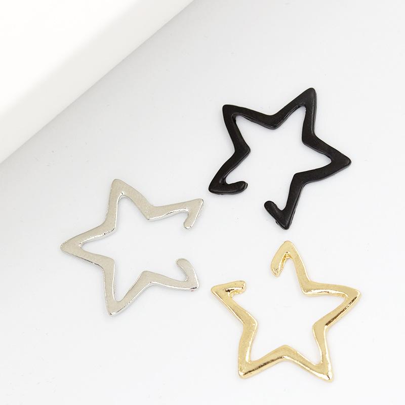 Ear Jewelry Fashion Cool Simple Hollow Star Earring Pentagram Ear Clip