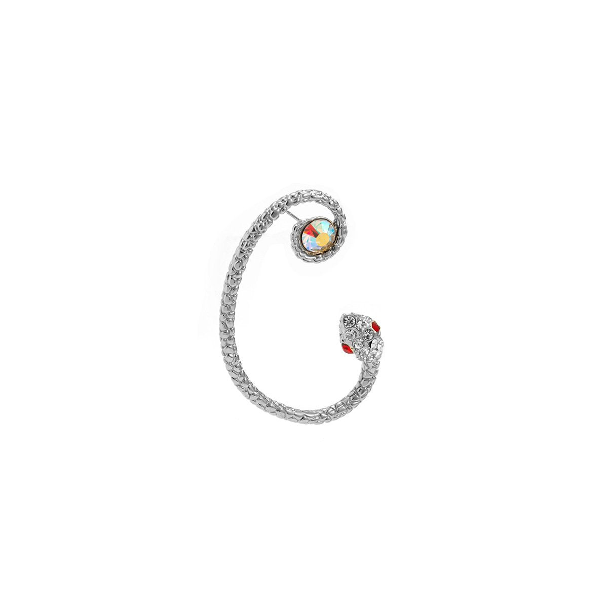 Jewelry Fashion Street Shooting Geometric Metal Earrings Earrings Hip Hop Simple Diamond Snake Earrings Female