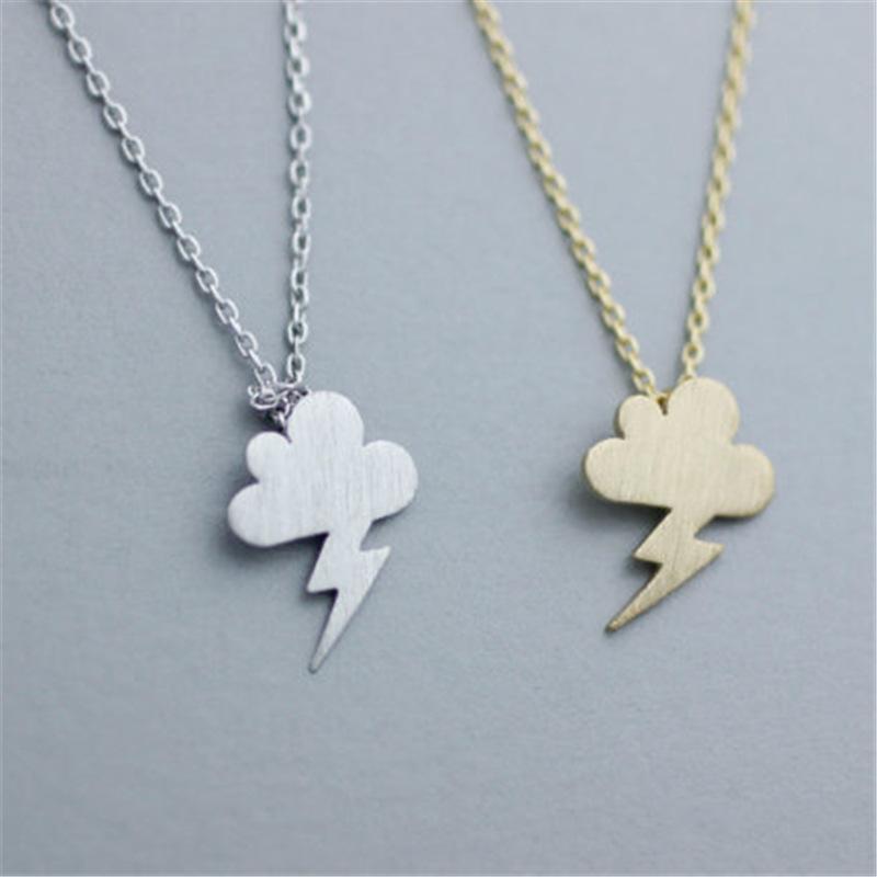 Fashion Jewelry Personality Versatile Ladies Small Fresh Necklace Jewelry Cloud Lightning Dark Cloud Necklace