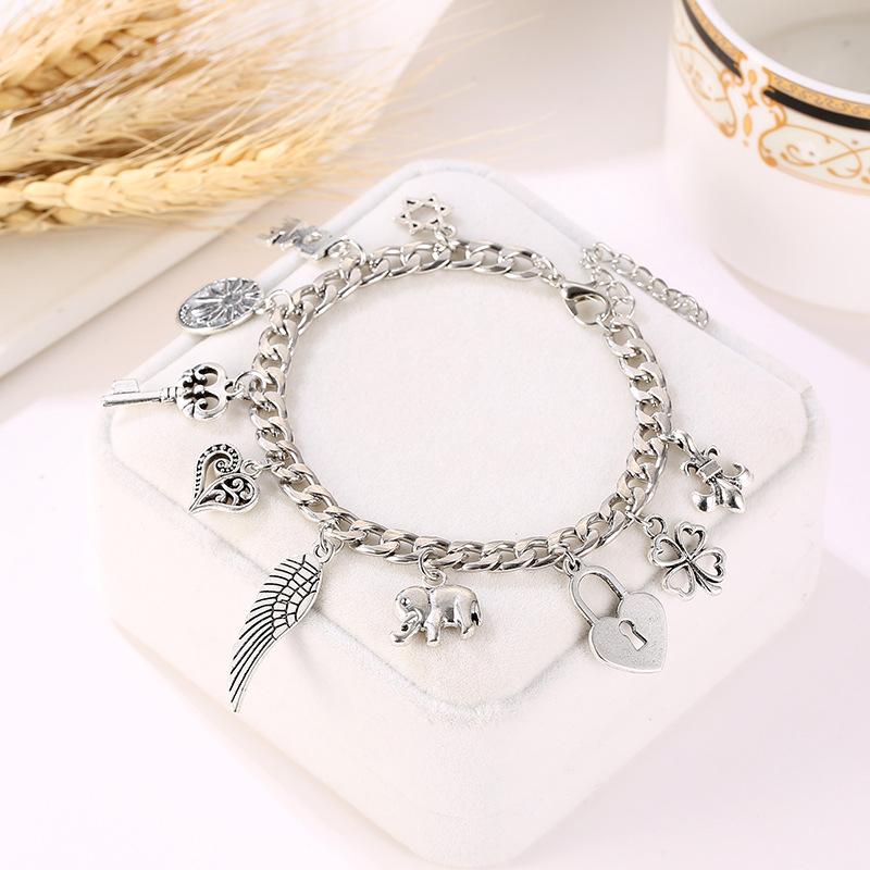 Creative Jewelry Alloy Bracelet Fashion Electroplated Ancient Silver Bracelet