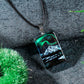 Creative Handmade Snow Mountain Lake Square Pendant Fashion Aurora Phantom Scenery Resin Wax Rope Necklace