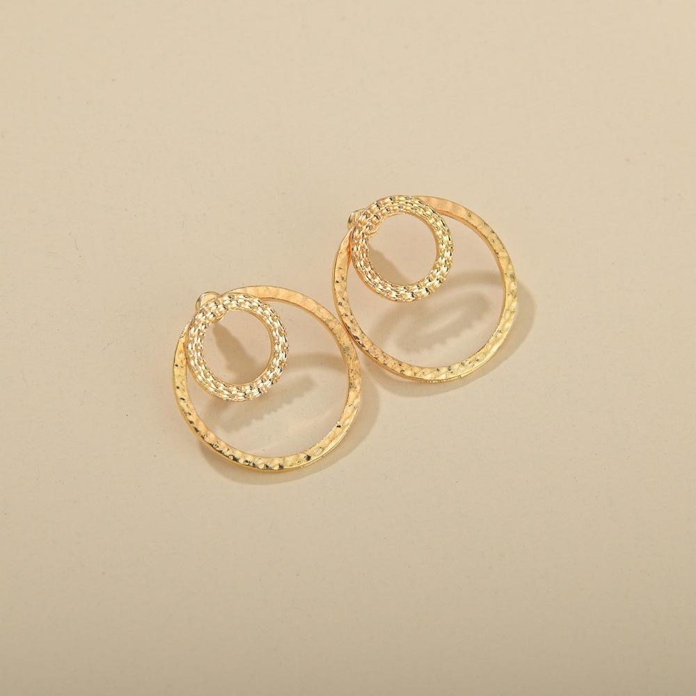 Accessories Fashion Alloy Size Circle Earrings Rear Hanging Detachable Stud Earrings Women