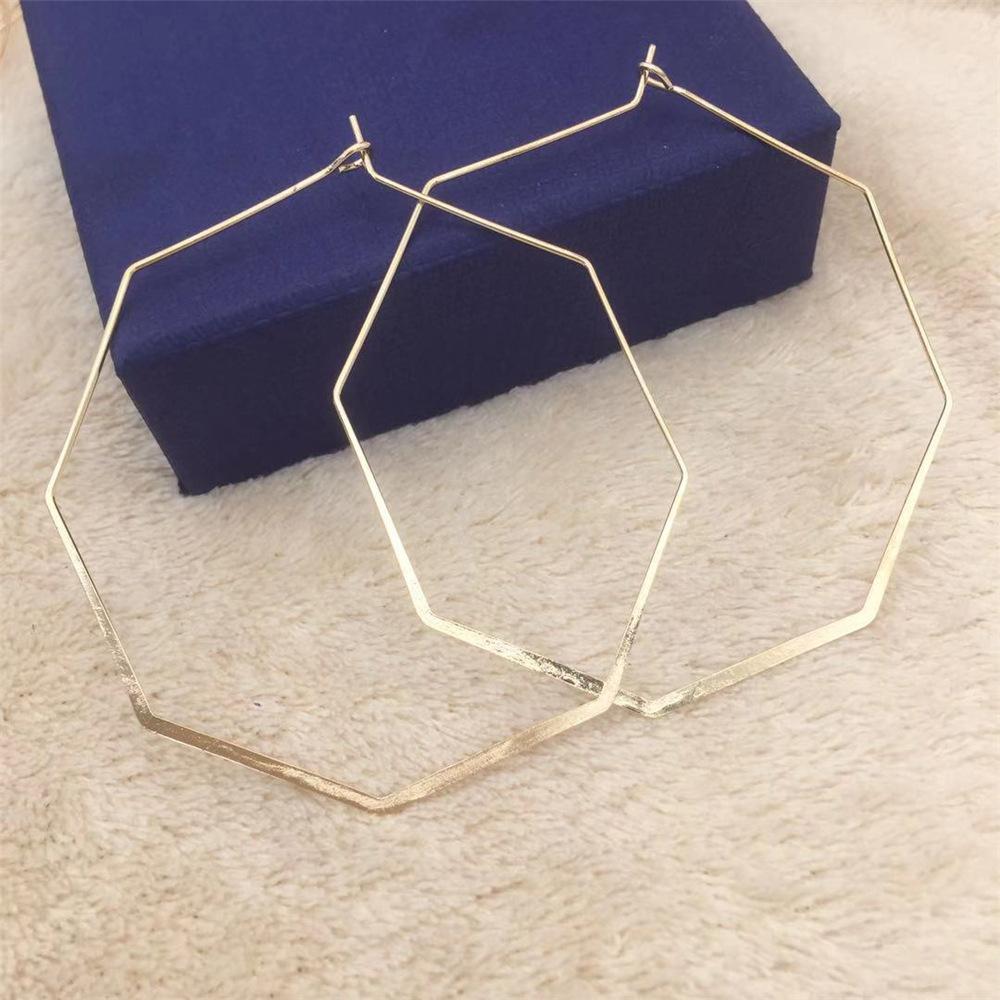 Hexagonal Earrings Simple Geometric Earrings Ultra-thin Fashion Female Earrings Party Dinner Earrings