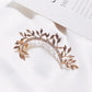 Earrings Temperament Leaves Diamond Earrings Women's Creative Single Domineering Exaggerated Earrings Ear Clips