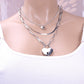 Jewelry simple ins net red same style buckle chain necklace female fresh love pendant lock necklace