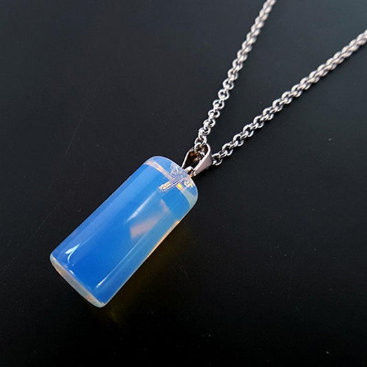 Opal Cylinder Pendant Pendulum Crystal Necklace Necklace Creative Natural Stone Clavicle Chain For Supply