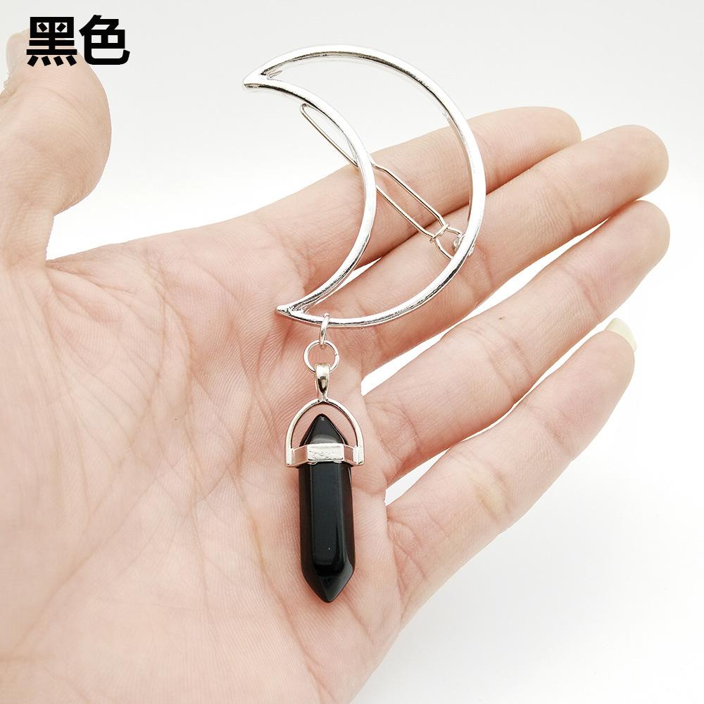 Jewelry spring and summer trendy hair accessories alloy moon hexagonal column headdress