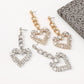 1469 Earrings Exaggerated Chain Love Rhinestone Earrings Temperament Geometric Heavy Industry Sweet Cool Earrings