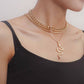 Jewelry ins popular snake-shaped element necklace female minority design sense ancient snake pendant necklace necklace
