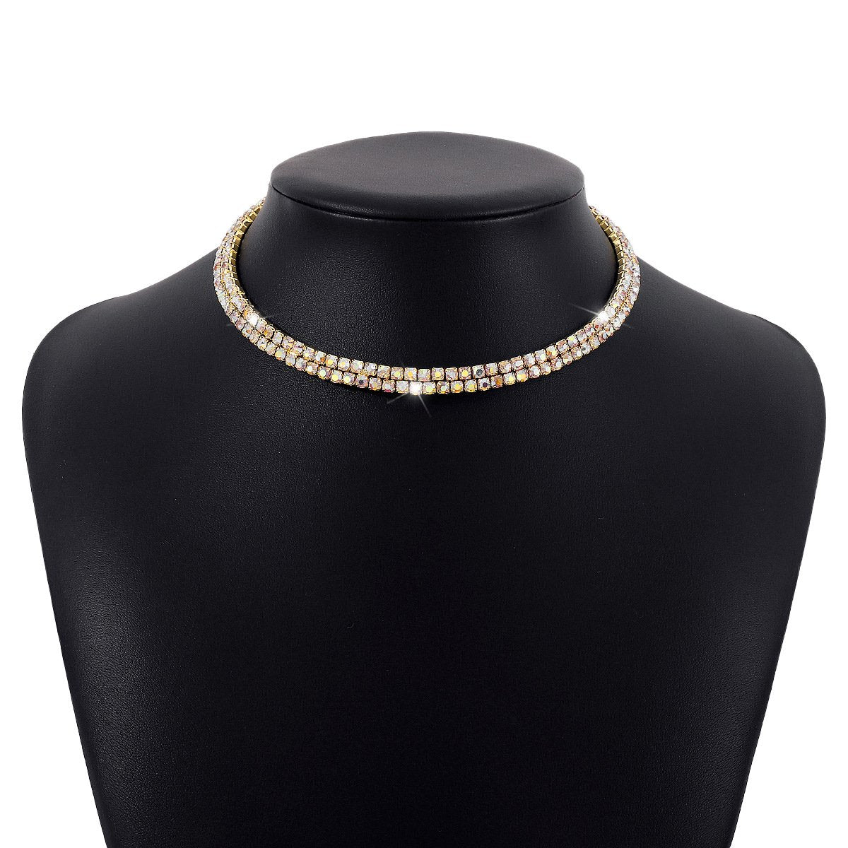 N134 Necklace Hong Kong Claw Chain Row Diamond Geometric Elegant Necklace Temperament Creative Fashion Necklace