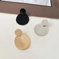 Ins exaggerated disc earrings female retro fashion personality temperament metal geometric large earrings earrings