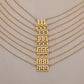 Explosive Angel Number 111999 Stainless Steel Cut Necklace Number Titanium Steel Real Gold Pendant