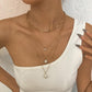 N8614 back decoration retro multi-layered temperament necklace imitation pearl chain niche exaggerated necklace