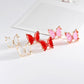 Earrings Summer Super Fairy Transparent Butterfly Earrings Temperament Simple Crystal Earrings