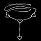 Rhinestone Heart Waist Chain Sexy Beach Bikini Heart Belt Women Body Chain Fashion Bridal Jewelry