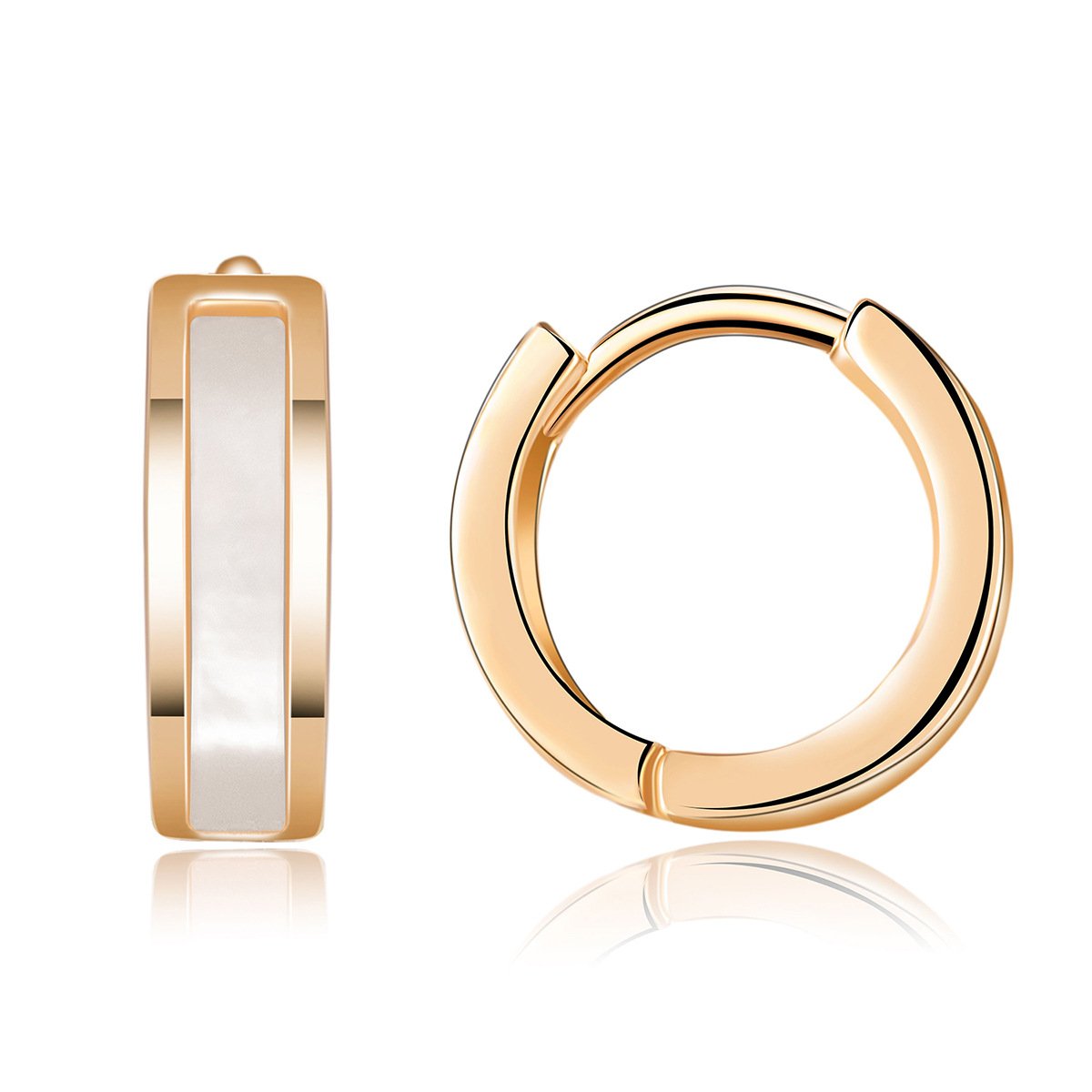 E8437 Minority Geometric Indifferent Earrings Women's Simple Brass Color Preserving Personality Commuting Earrings Earrings