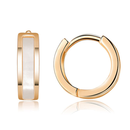 E8437 Minority Geometric Indifferent Earrings Women's Simple Brass Color Preserving Personality Commuting Earrings Earrings