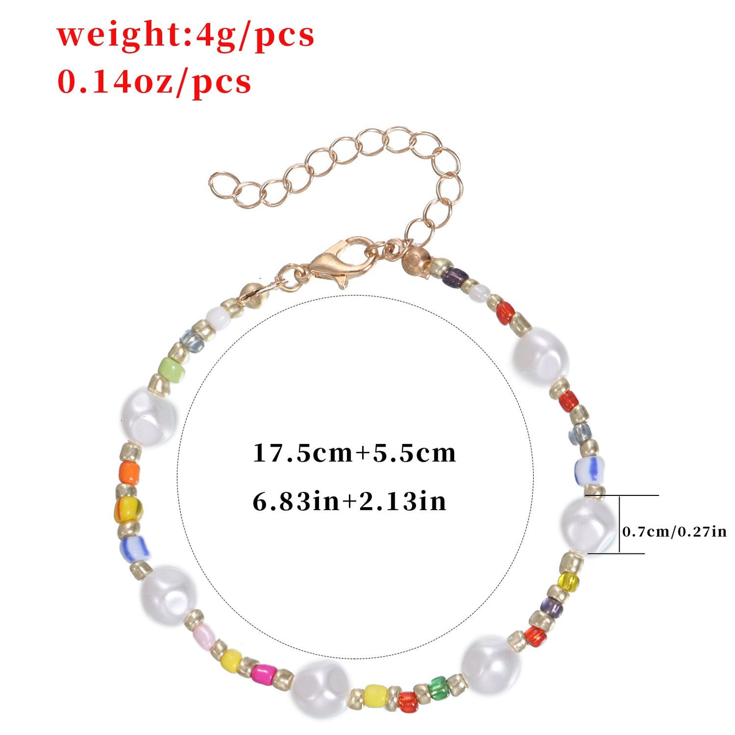 Jewelry ladies hand-threaded color rice bead bracelet popular temperament personalized jewelry