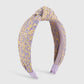F455TikTok Simple Knotted Raffia Braided Headband Female Contrasting Color Wide Edge Geometric Headband