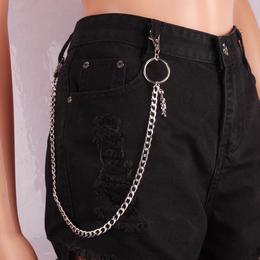 Clothing Accessories Punk Hip-Hop Twist Alien Waist Chain Personality Metal Rock Pants Chain