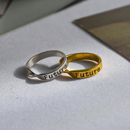 NowFuture small letter ring to make old love for life this life afterlife ring