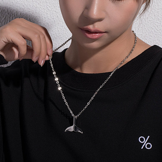 Jewelry Ladies Temperament Mermaid Tail Necklace Popular Simple Personality Necklace Clavicle Chain