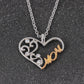Fashion peach heart-shaped necklace mom letter hollow diamond pendant clavicle chain jewelry