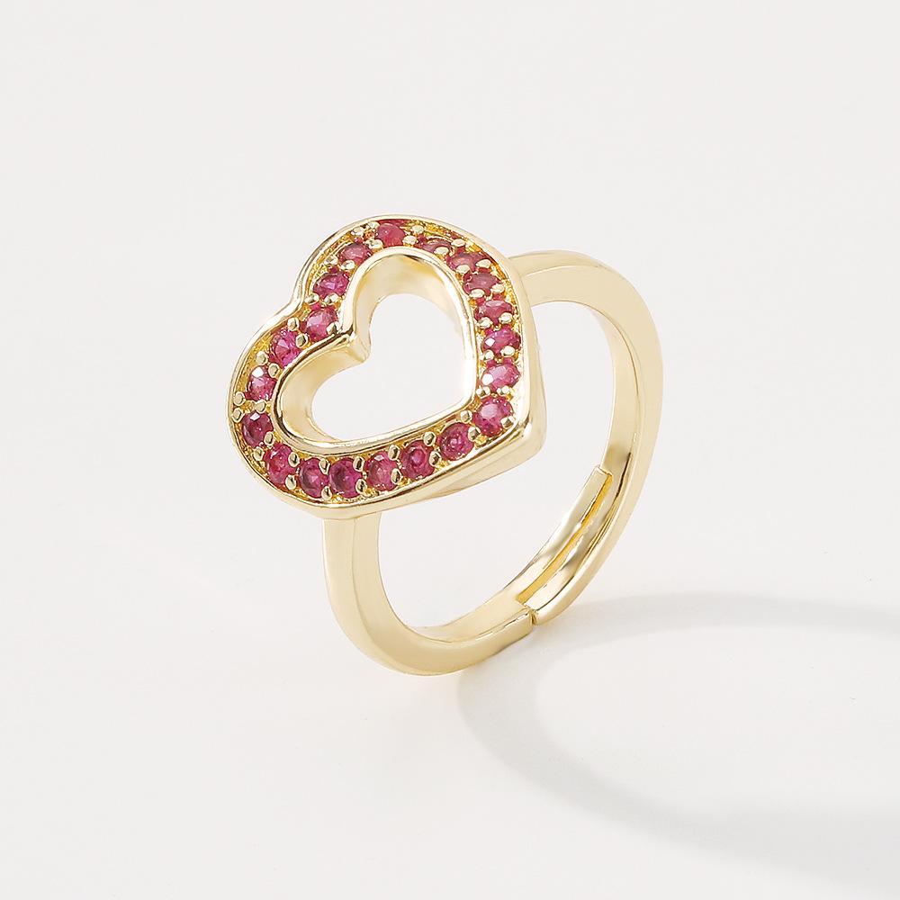 ZR84 Jewelry Simple Fashion Geometric Love Ring Retro
