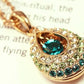 Crystal Pendant Angel Teardrop Necklace Hollow Color Diamond Clavicle Chain Jewelry