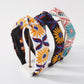 F3826 Jewelry Fabric Embroidery Sunflower Headband Small Fresh Knotted Temperament Washing Face Headband Female