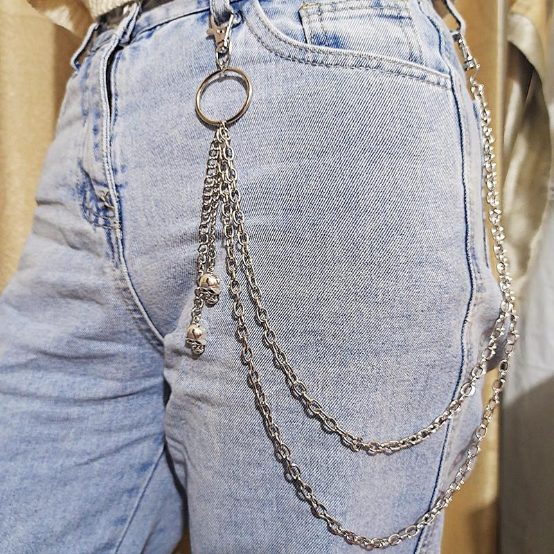 ins ring leaf metal pants chain small fresh hip-hop accessories waist ornament tassel five-pointed star waist chain