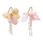 E8384 Jewelry bowknot women's earrings long fabric tassel earrings supply