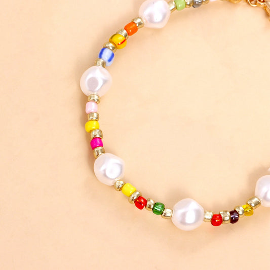 Jewelry ladies hand-threaded color rice bead bracelet popular temperament personalized jewelry