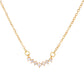 Ins Simple Diamond Necklace Female Retro Fashion Niche Design Curved Pendant Clavicle Chain Temperament Necklace