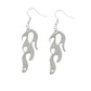 Fashion atmosphere ladies flame earrings alloy white K