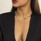Jewelry Simple and Versatile Geometric Metal Collar Necklace Fashion Personality Word Stick Tassel Necklace