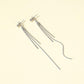 Popular Earrings Simple Lines Tassel Earline Temperament Long Snake Bone Tassel Earrings