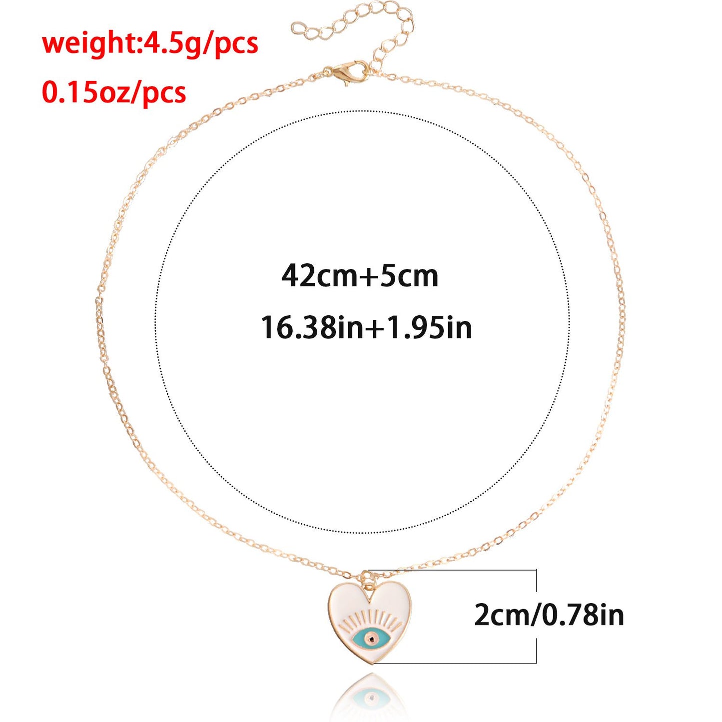 Jewelry Simple and Versatile Eye Pendant Necklace Female Personality Devil's Eye Fashion Love Necklace