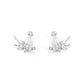 Fashion Girl Jewelry Diamond Crystal Leaf Earrings Branch Back Hanging Zircon Earrings