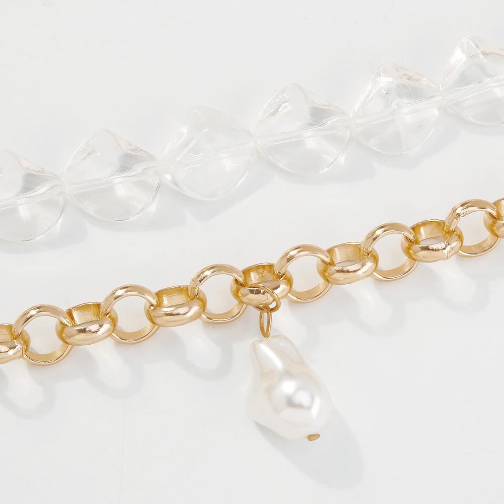 B1282 Jewelry Chain Retro Jewelry Women's Double Layer Alloy Imitation Crystal Fashion Simple Bracelet