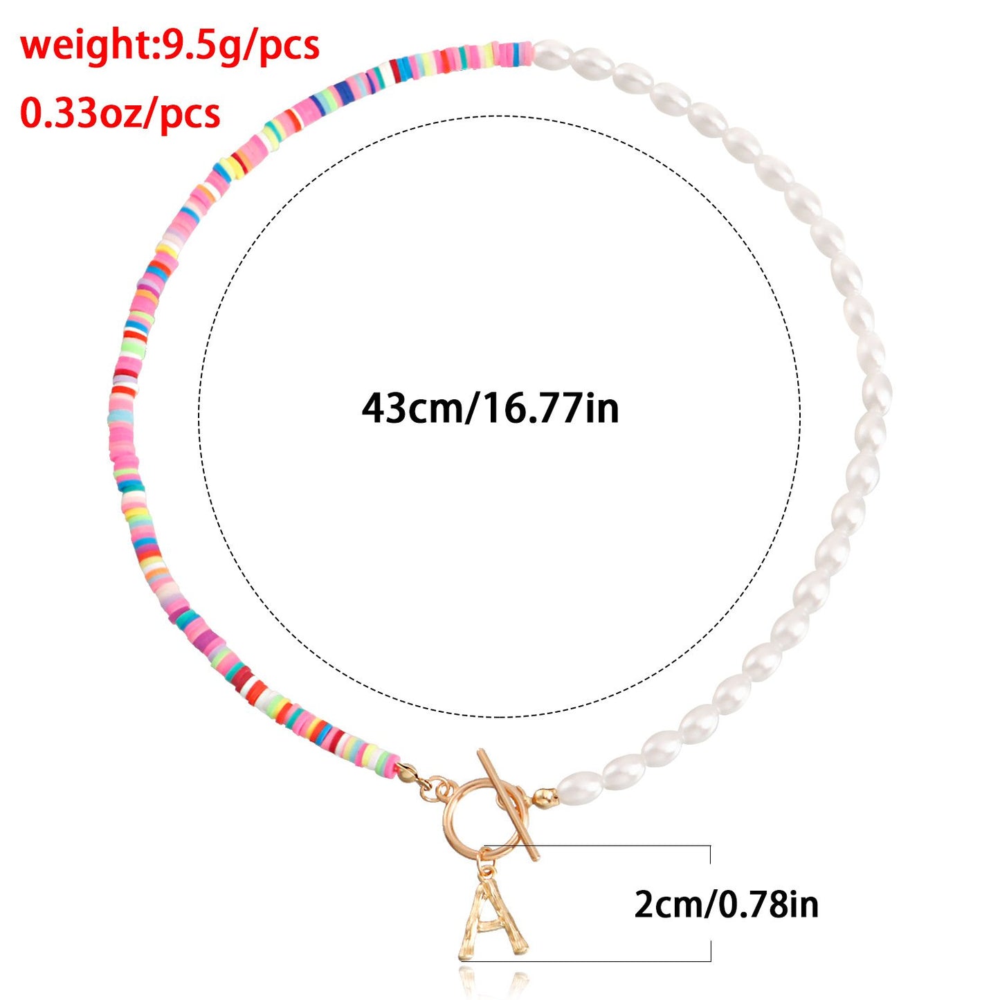 Accessories Pearl Slipper Letter A Handwoven Choker Bohemian Ladies Necklace