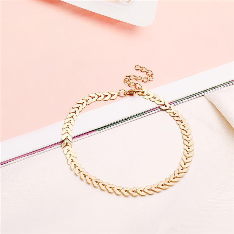 Airplane Chain Arrow Anklet Female Simple Temperament Summer Beach Vacation Metal Ankle Chain Jewelry