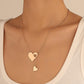 ins simple love pendant necklace female fashion personality creative hollow peach heart clavicle chain Y-shaped necklace