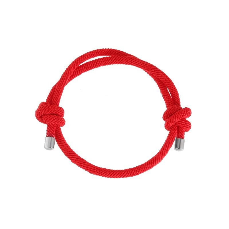 Jewelry Ethnic Red Rope Bracelet Braided Knotted Pull Bracelet Simple Couple Bracelet