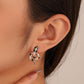 Ins exaggerated cobra earrings fashion temperament micro-inlaid zircon contrast color beauty snake animal earrings earrings