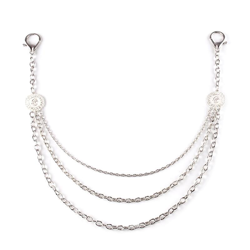 Punk fashion ins jewelry men and women trend hip-hop metal jeans chain beauty head decoration