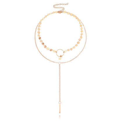 Pentagram Pendant Fashion Simple Women's Handmade Chain Clavicle Chain Necklace
