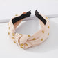 F382 Fashion Fabric Temperament Headband Simple Elegant Sweet Knotted Hair Accessories Solid Color Retro Headband Women