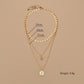 Retro Queen Head Necklace Fashion CCB Alloy Pendant Multilayer Necklace Accessories