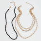 N993 Simple Chain Necklace Women's Imitation Crystal Stacked Multilayer Necklace Small Retro Punk Necklace